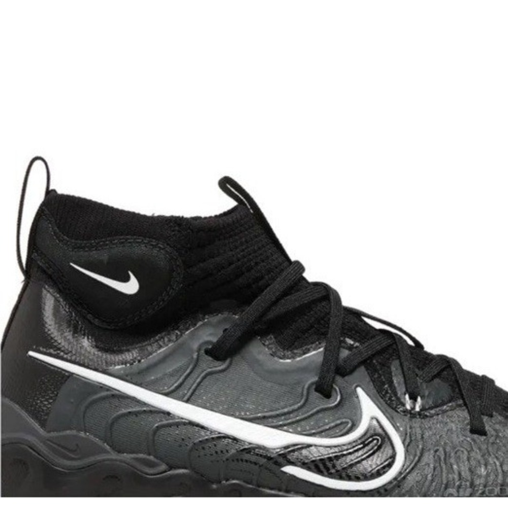 Nike Men Alpha Huarache NXT Black Dark Smoke Grey Cleats Size 7‎ New - Picture 2 of 8